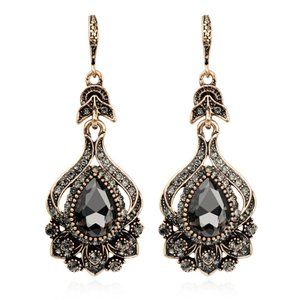 Antique Gold Vintage Drop Earrings for Women